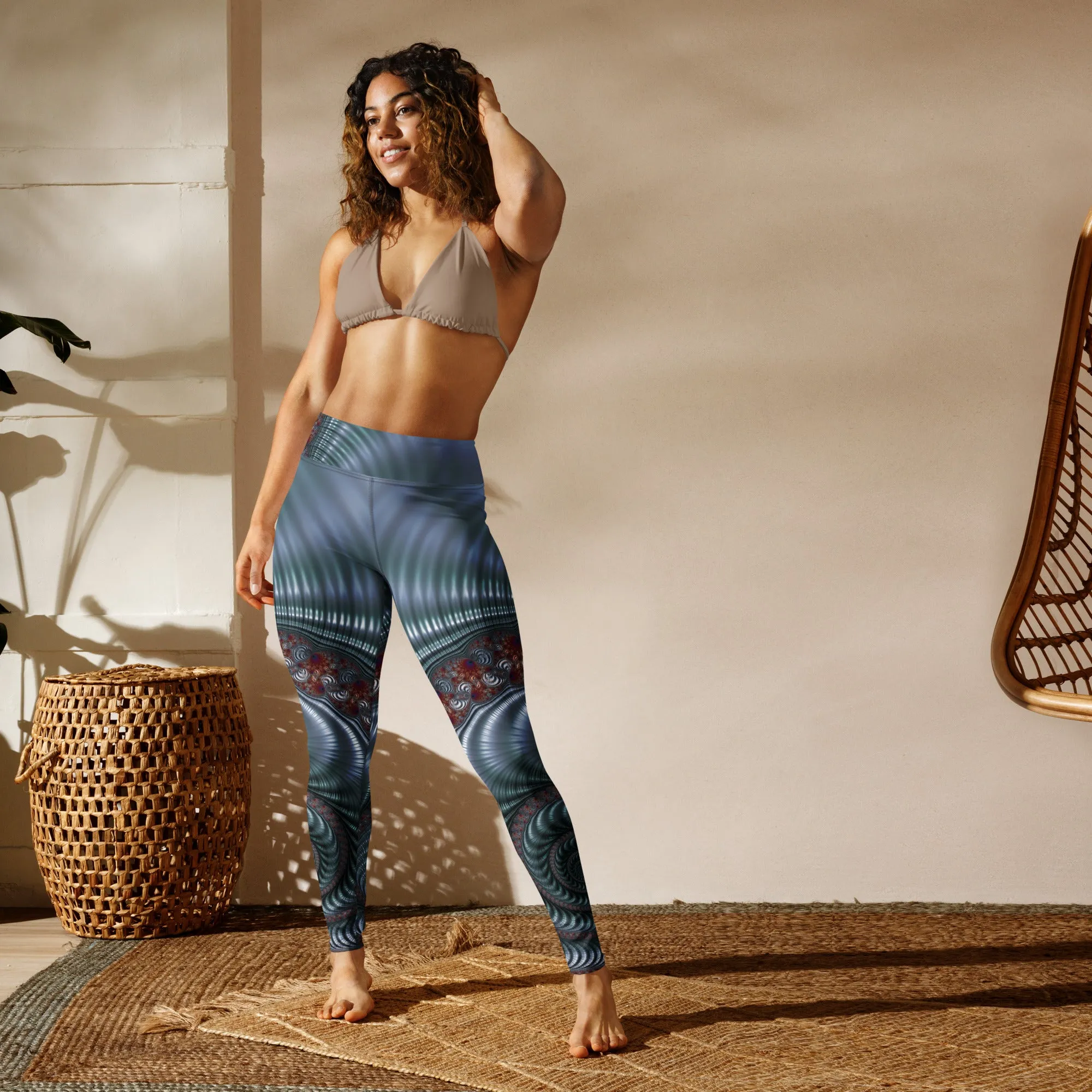 "Fractal Seashell" Collection - Long Yoga Leggings