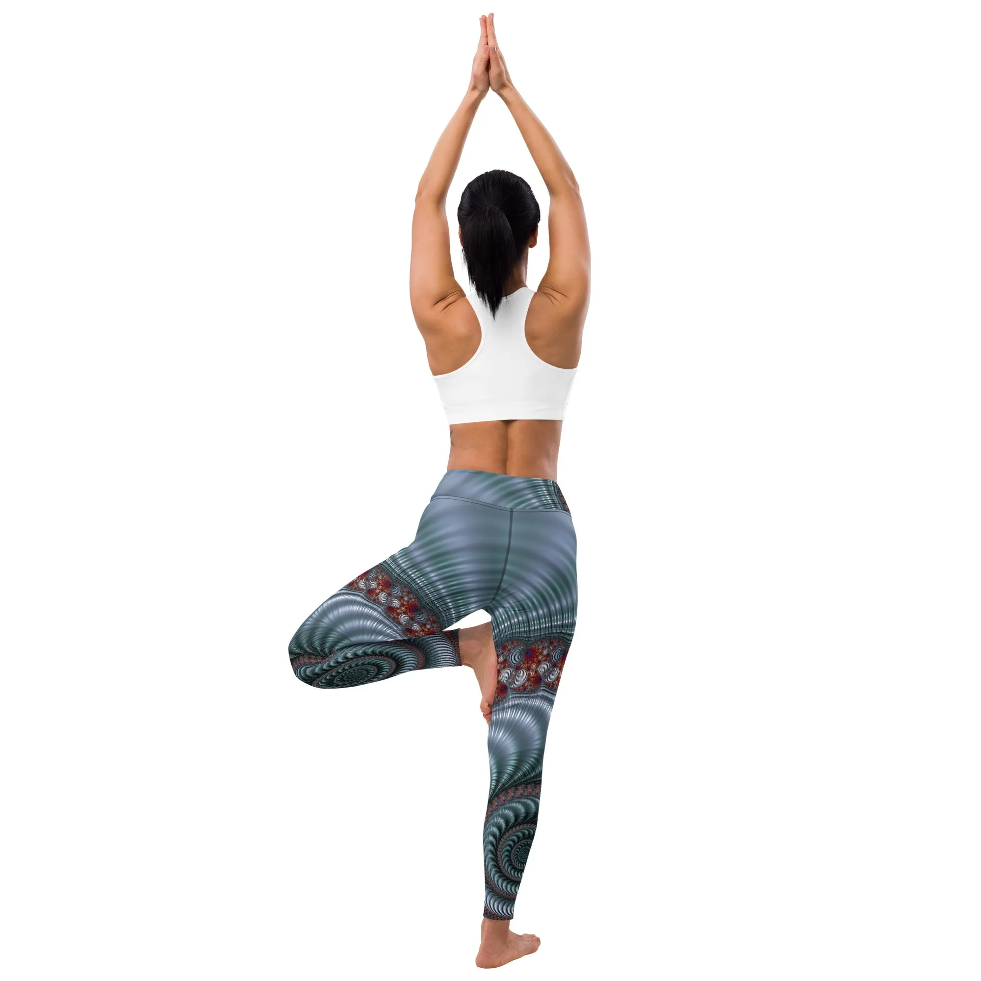 "Fractal Seashell" Collection - Long Yoga Leggings