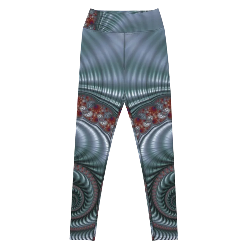 "Fractal Seashell" Collection - Long Yoga Leggings