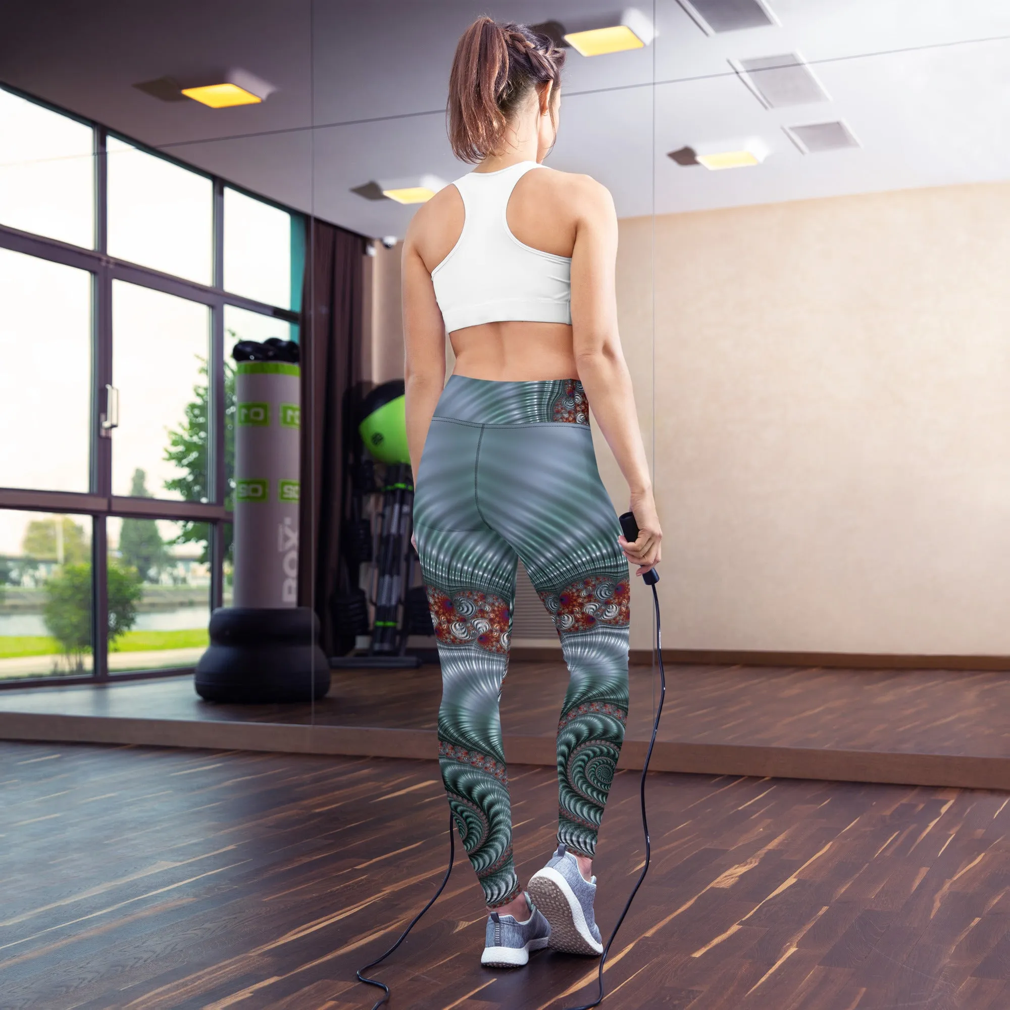 "Fractal Seashell" Collection - Long Yoga Leggings