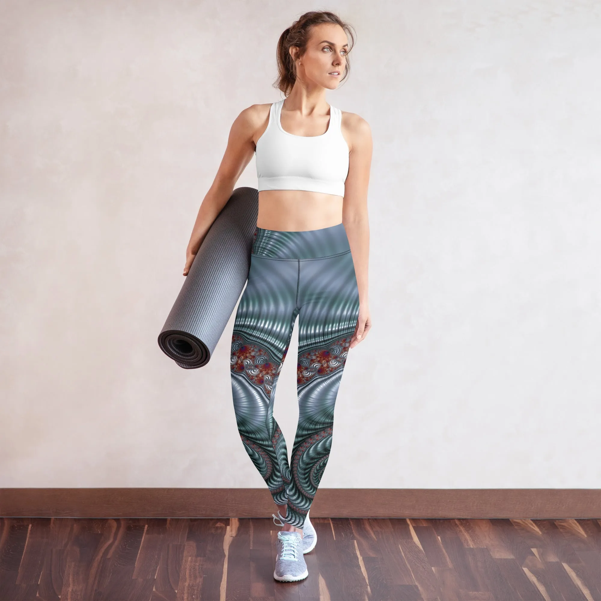 "Fractal Seashell" Collection - Long Yoga Leggings