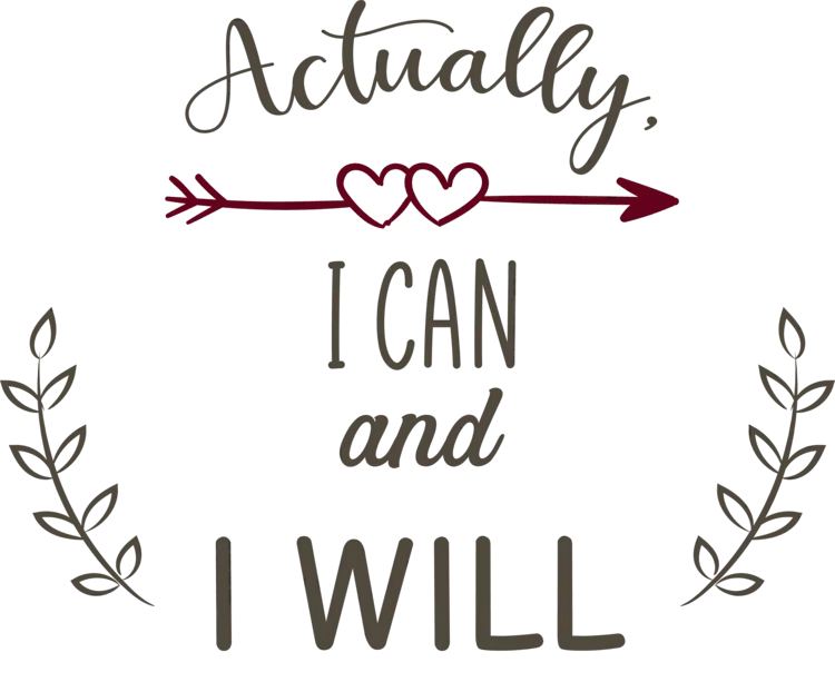 "I Can I Will" Cute Minimal Design Cotton T-Shirt