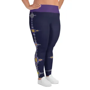 "Purple Pike" Collection - All-Over Print Plus Size Leggings