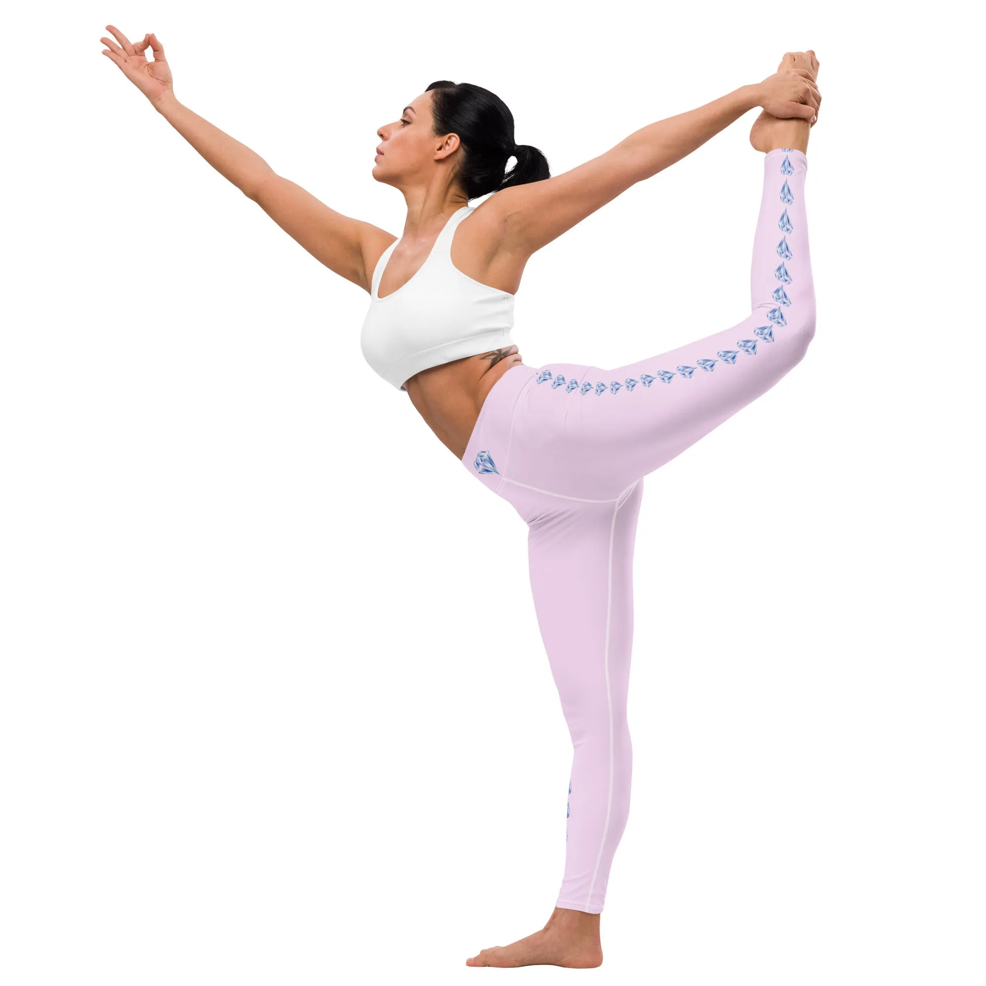 "Sparkling Love Diamond Affair" Collection - Long Yoga Leggings