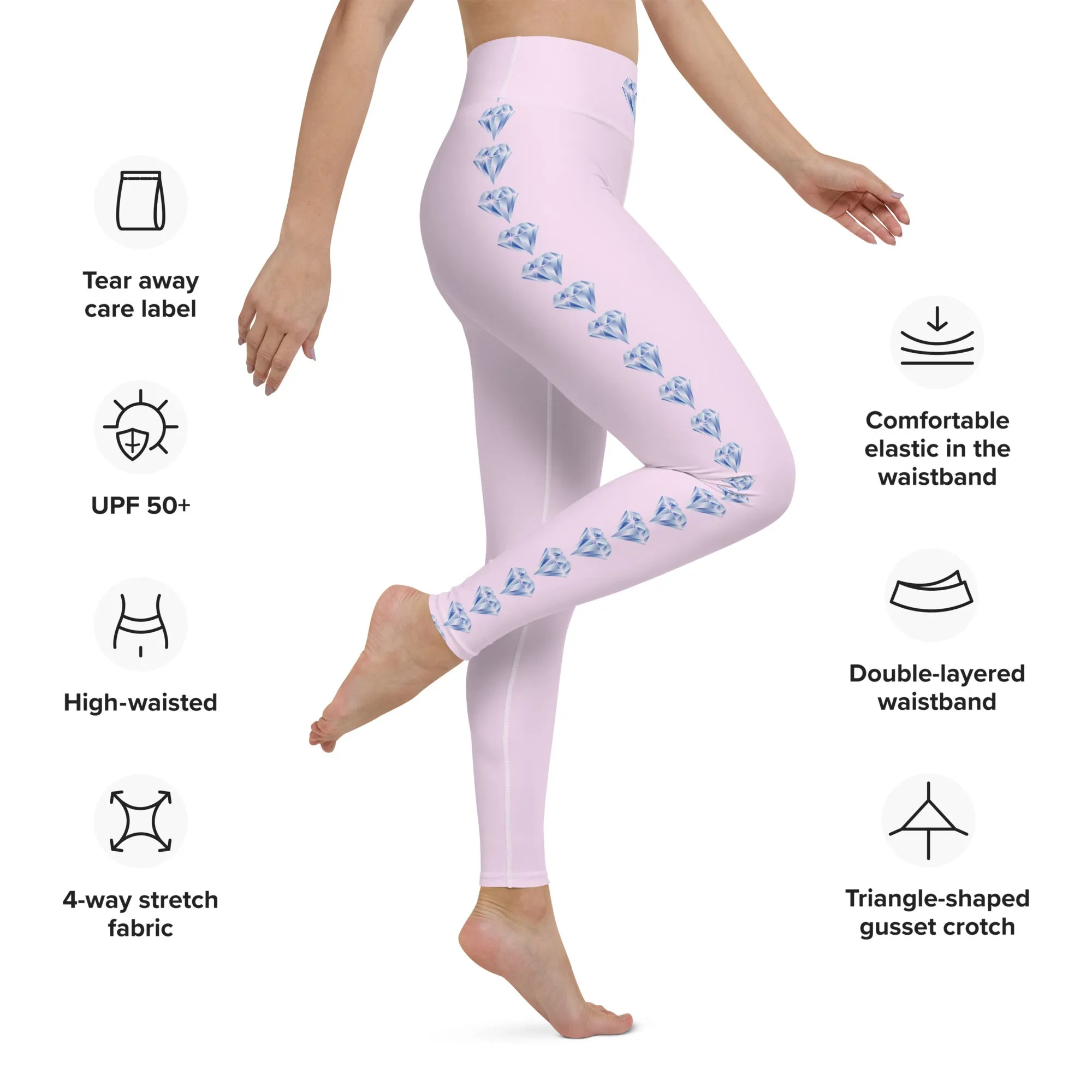 "Sparkling Love Diamond Affair" Collection - Long Yoga Leggings
