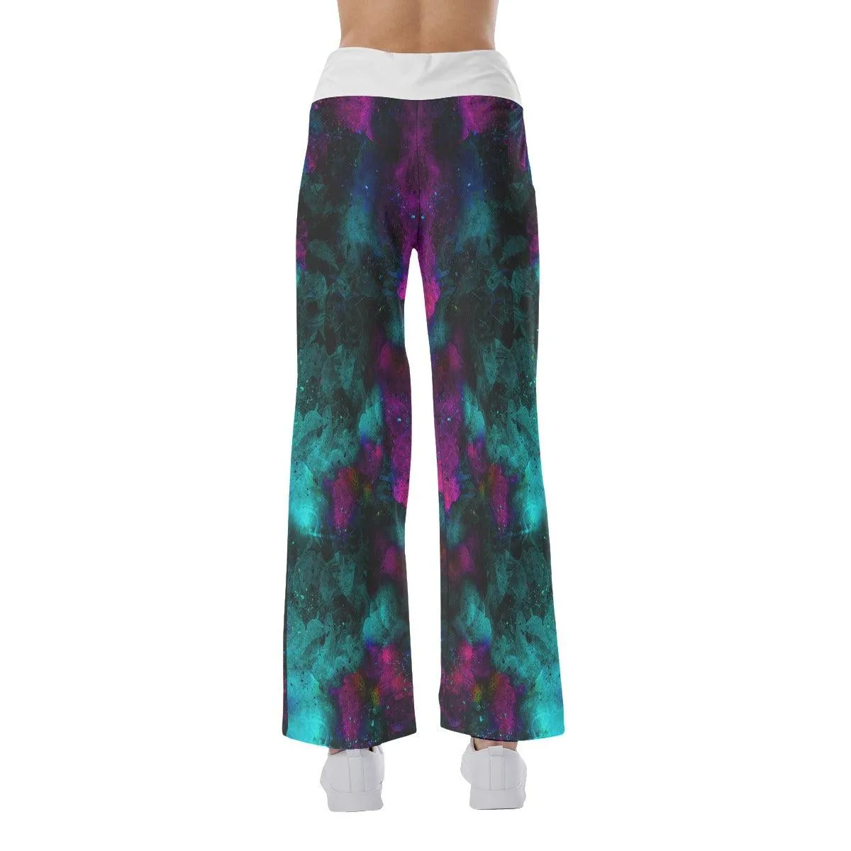 Radiant Skull Smile High-waisted Wide Leg Pants