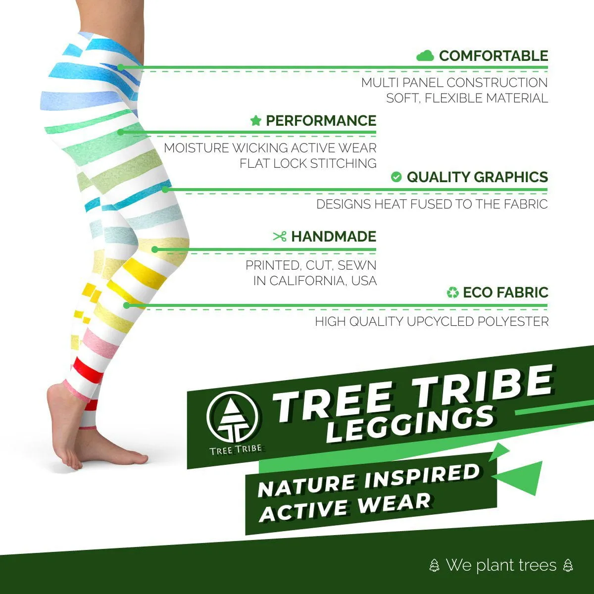 Rainbow Stripes Leggings