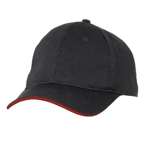 Red Cool Vent Baseball Cap w/ Trim