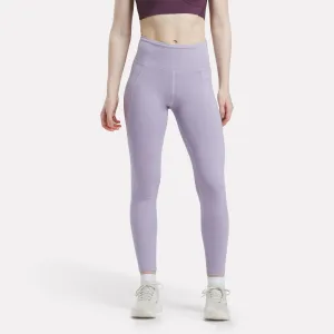 REEBOK WOMEN'S LUX HIGH RISE PURPLE TIGHT LEGGINGS
