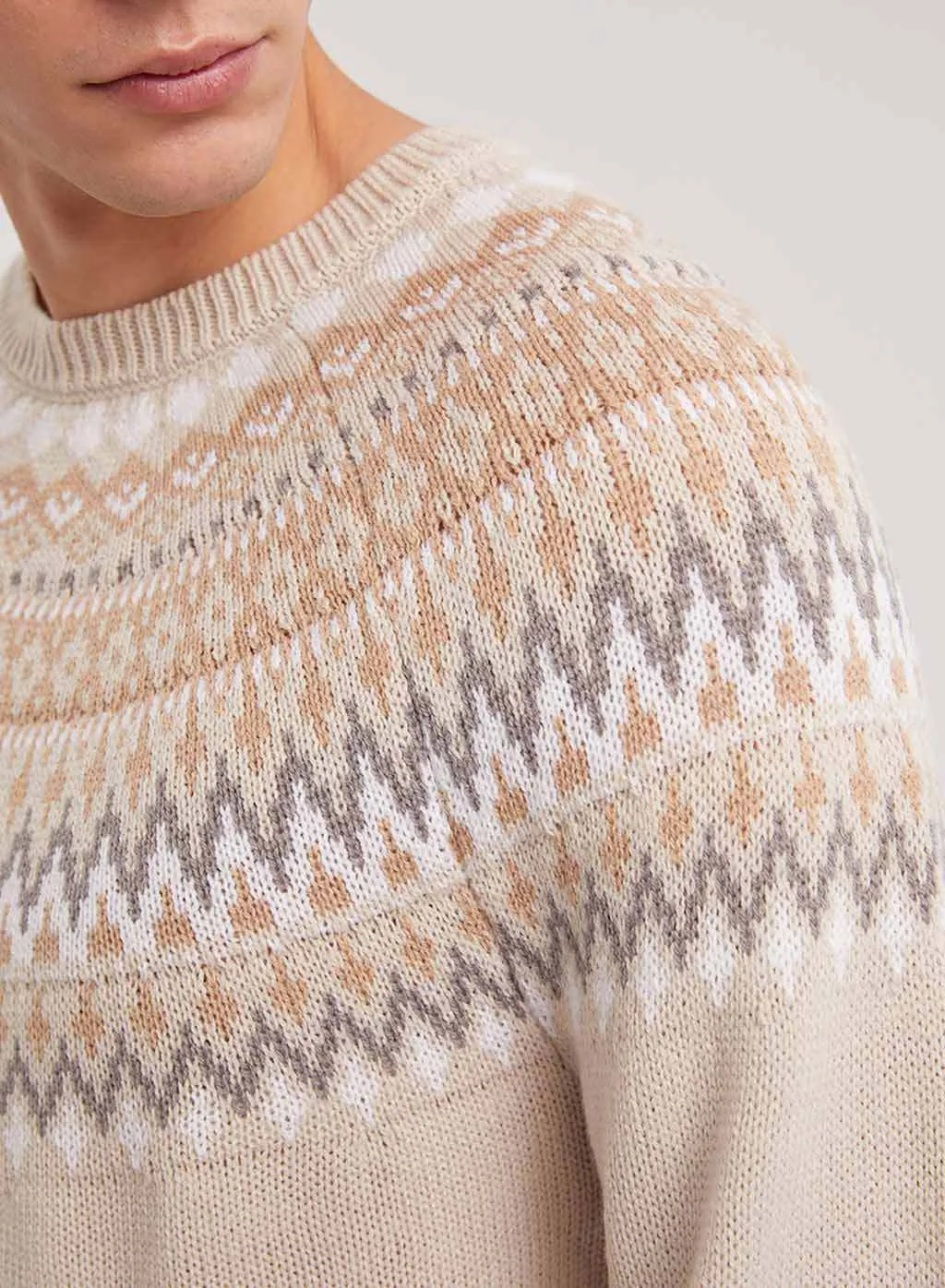 Relaxed Fit Casual Checkered Knit Christmas Sweater for Men