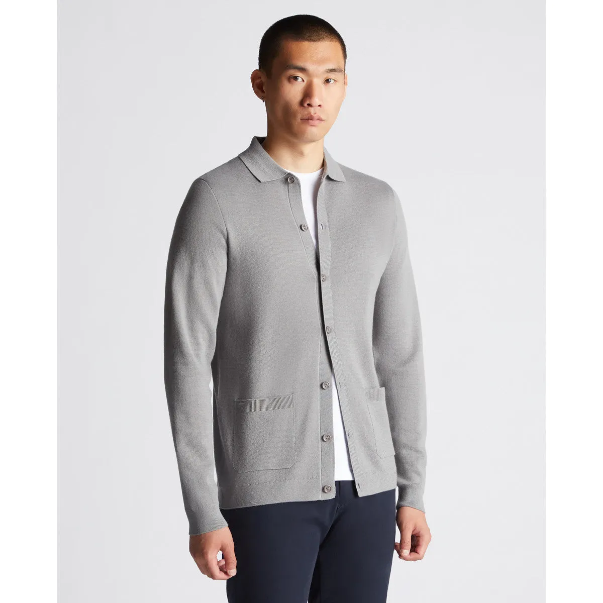 Remus Uomo Fine Button Cardigan 05 Grey