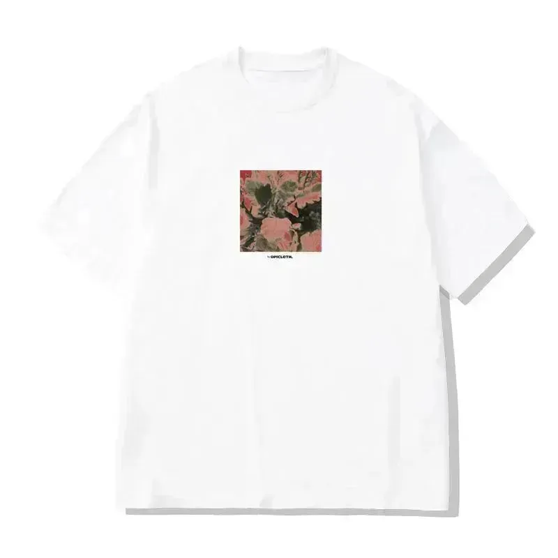 Retro Floral Print Short Sleeve Tee