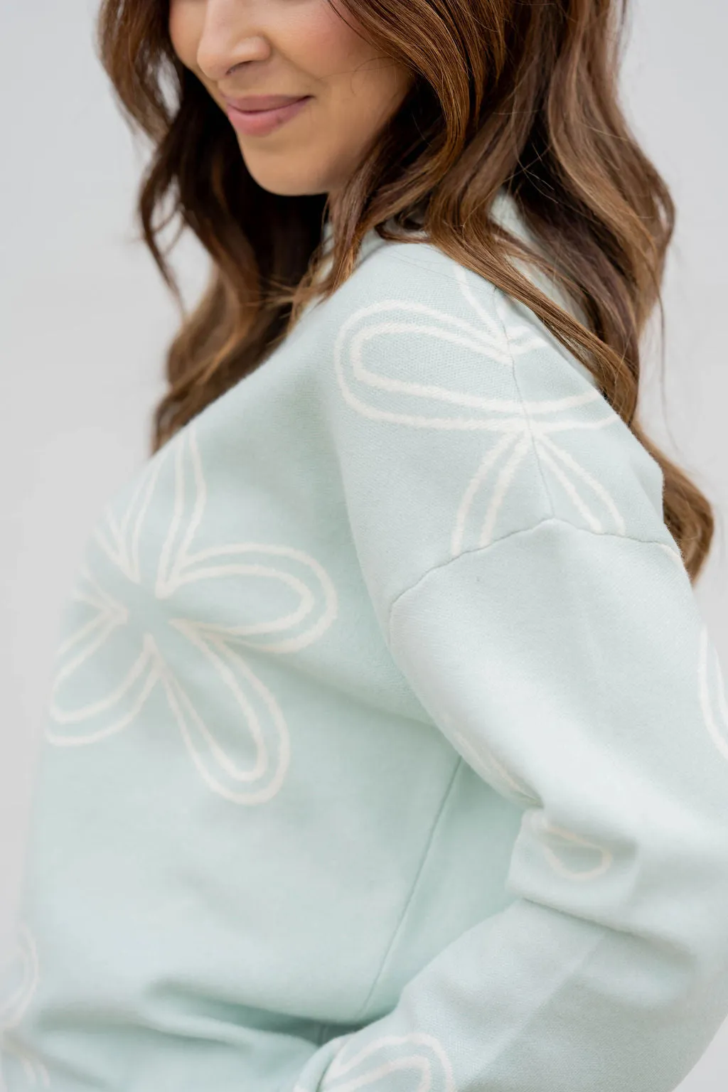 Retro Floral Sweater