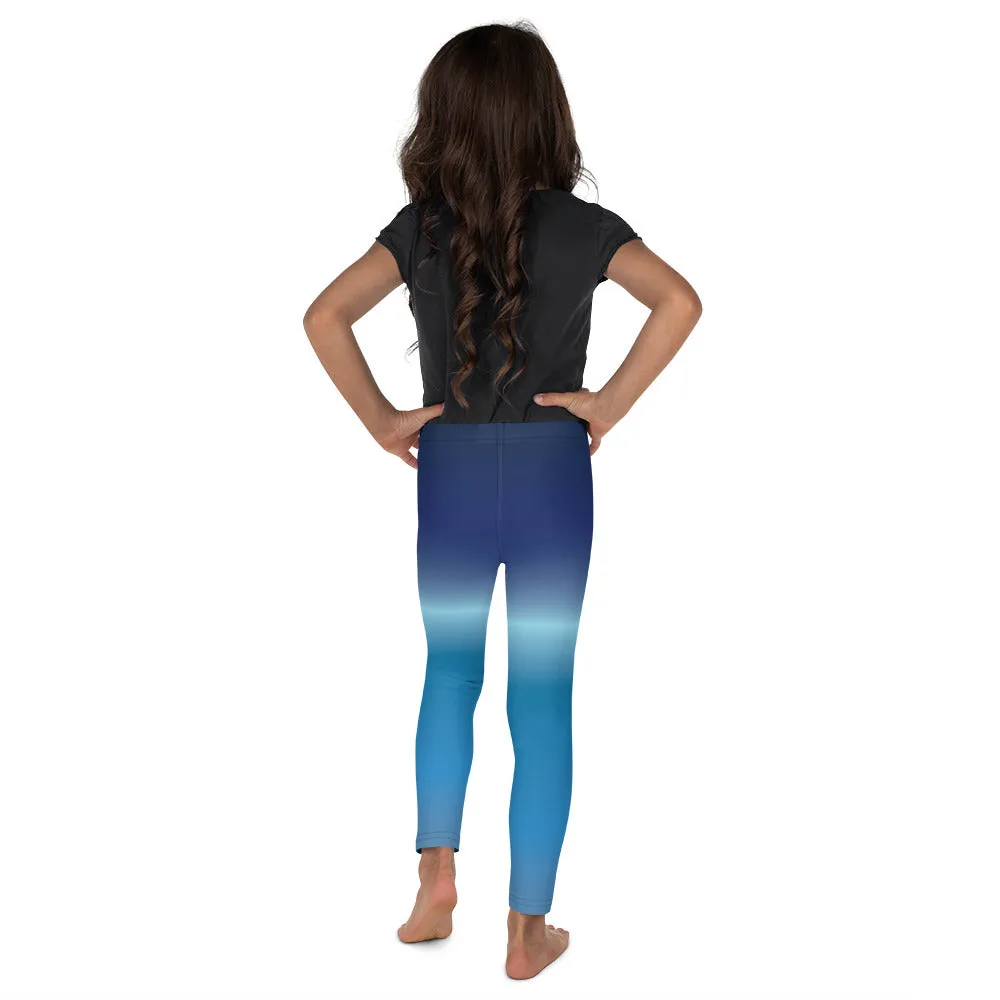 Reverse Blue Gradient Kid's Leggings, Toddler, Girls and Boys Matching Family Outfits