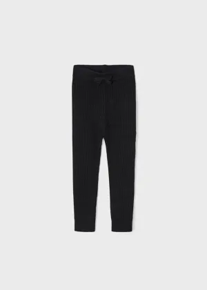 Ribbed Leggings- Black