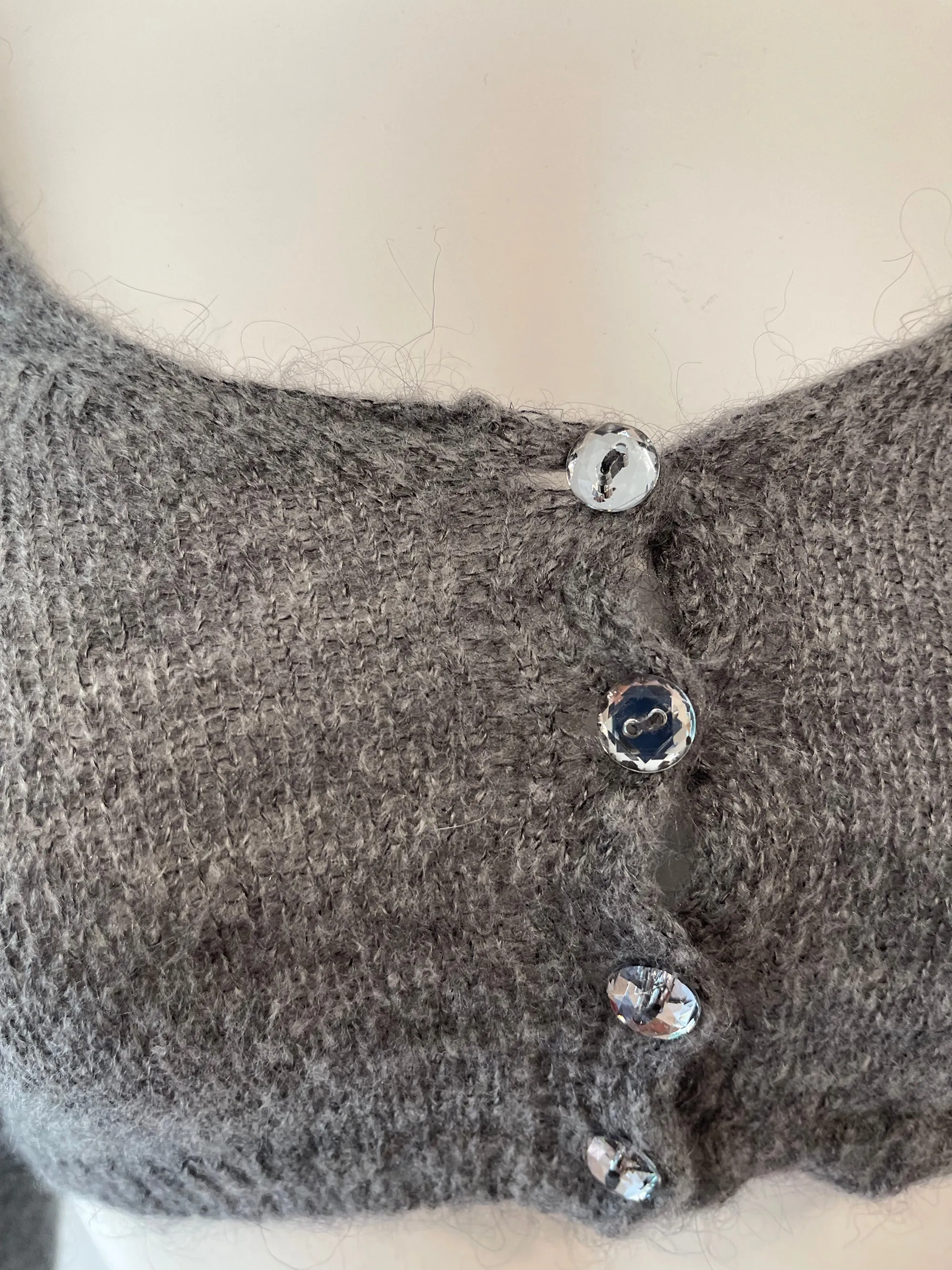 ROMEO GIGLI Mohair Cropped Sweater