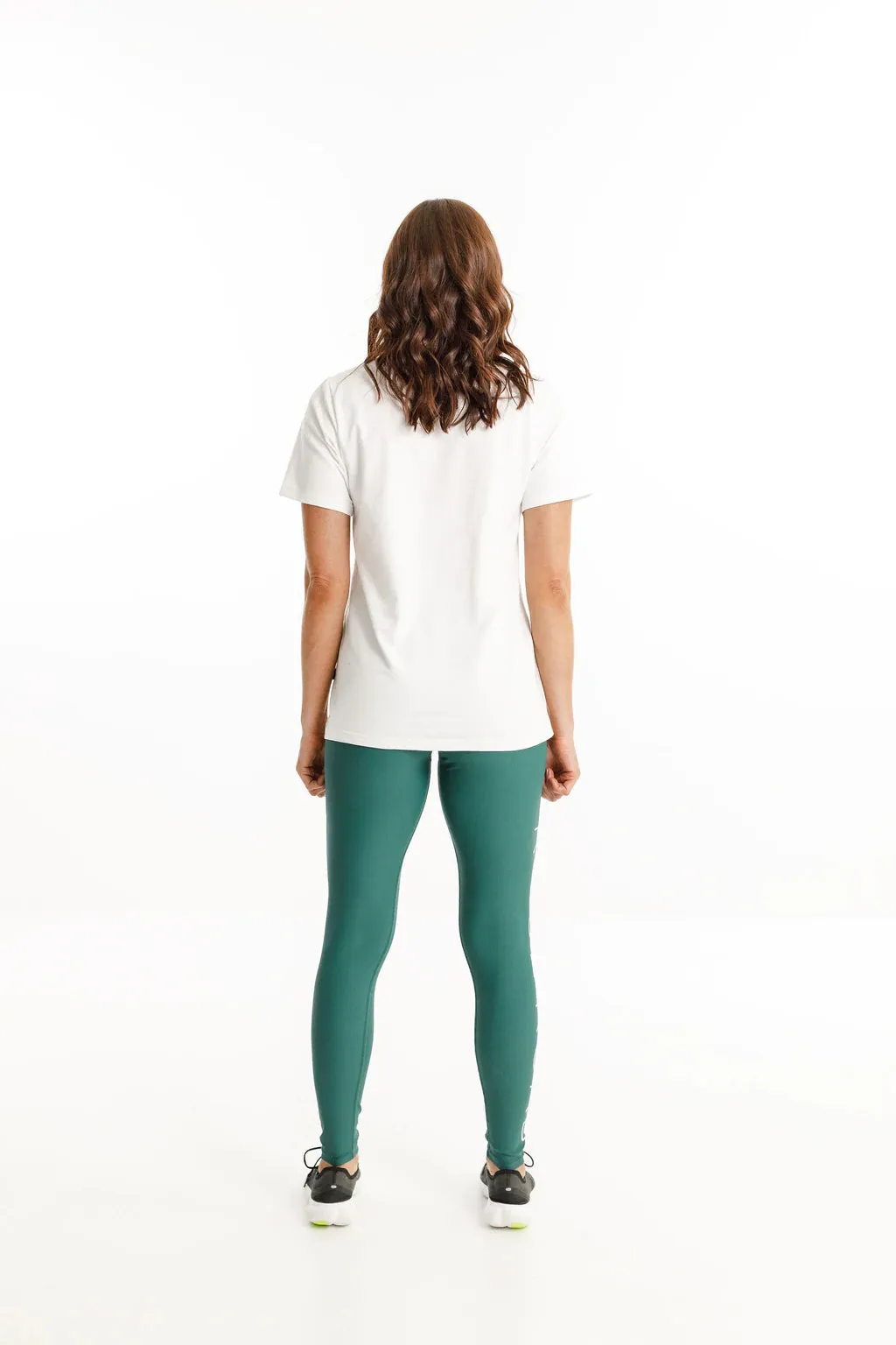 Rose Road LOGO LEGGINGS - Teal with White Rose Road Logo
