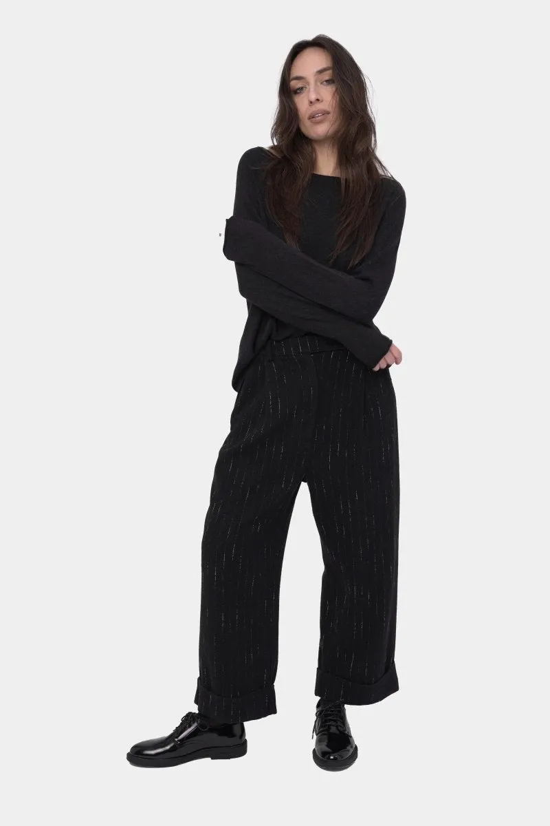 Round Neck Raw Edge Sweater