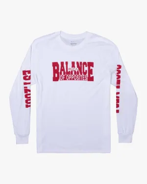 RVCA Balance Block Long Sleeve Tee - Snow Marle