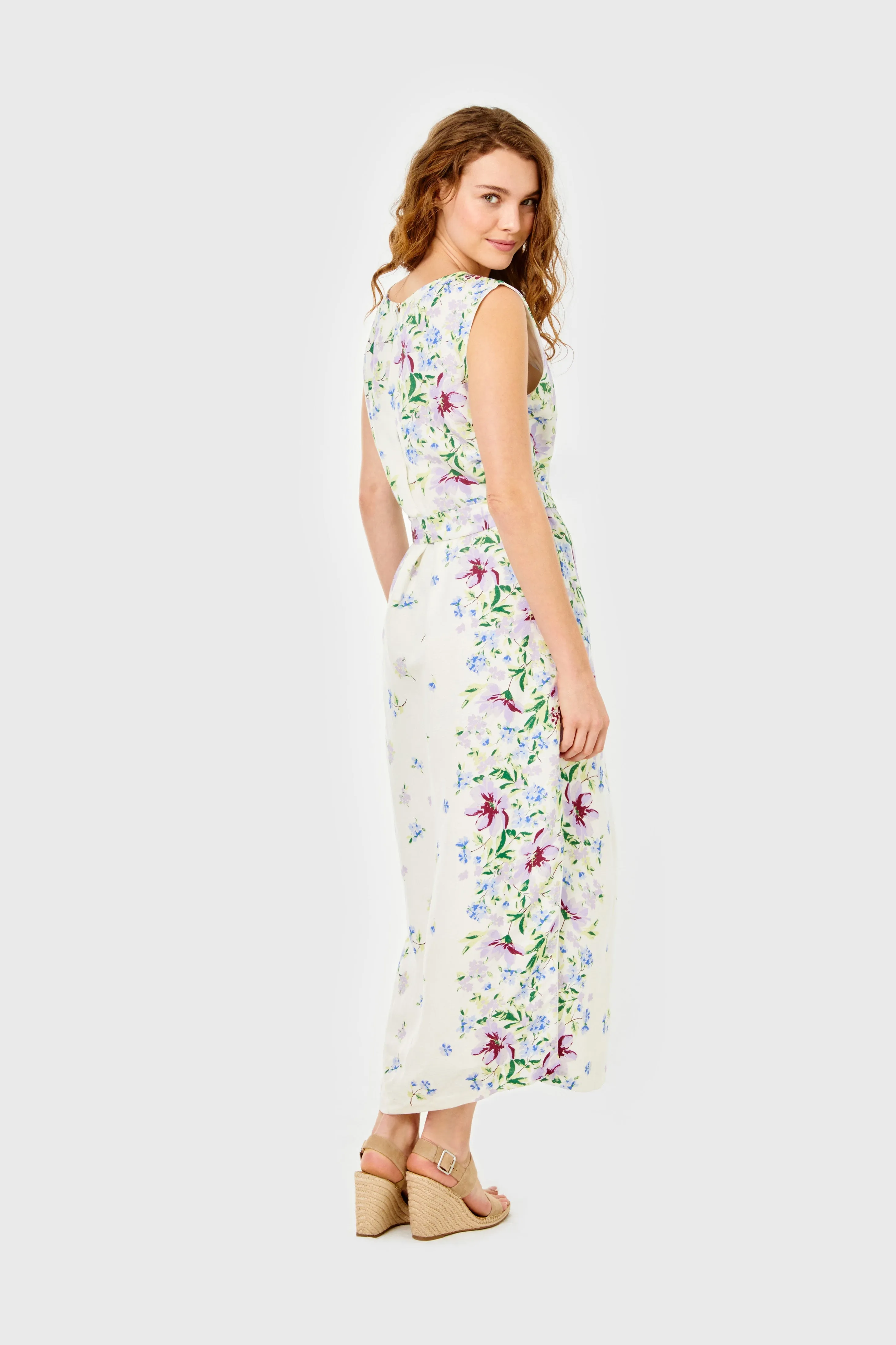 Sabine Dress-Linen-Fleurs de Provence by Cartolina