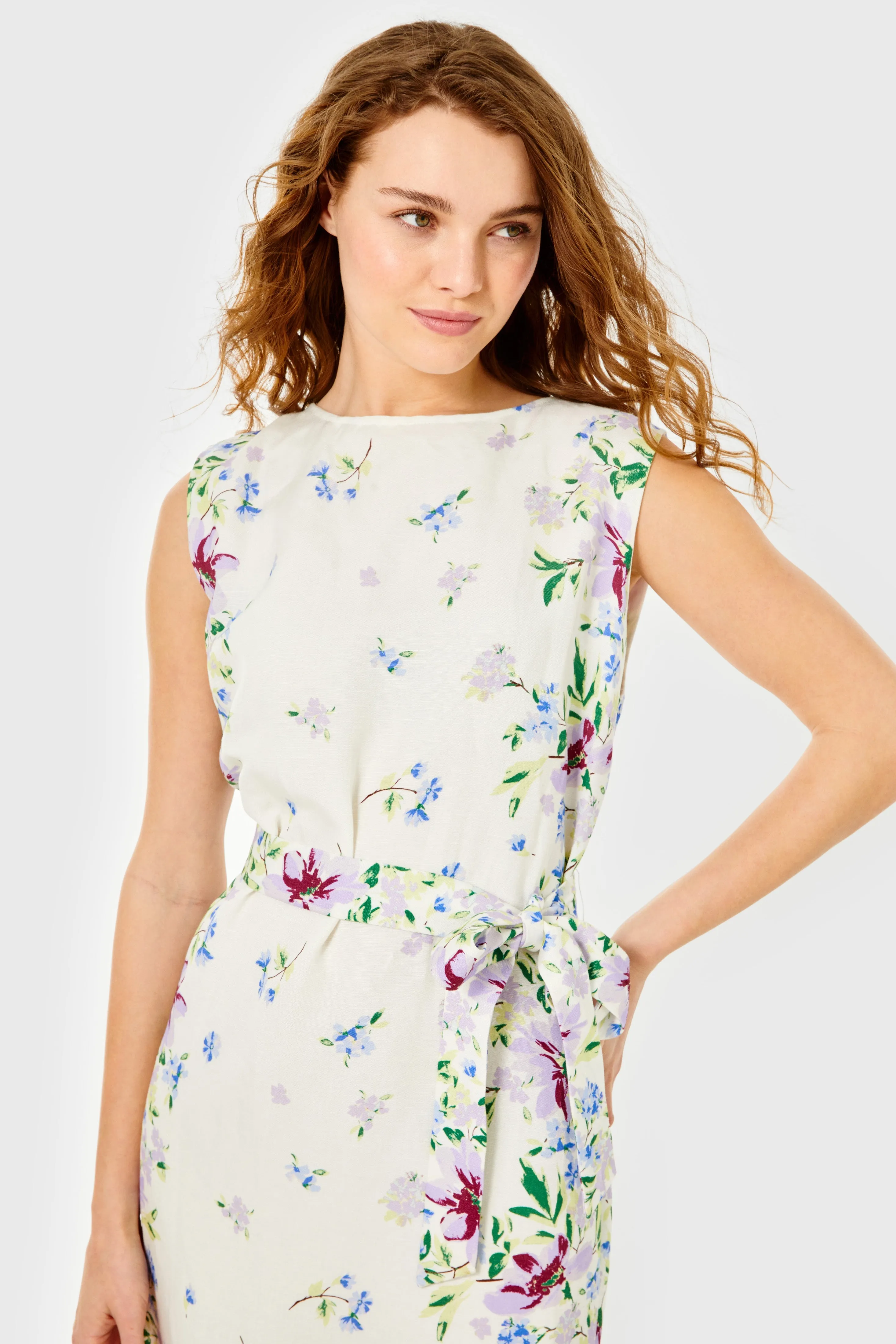 Sabine Dress-Linen-Fleurs de Provence by Cartolina