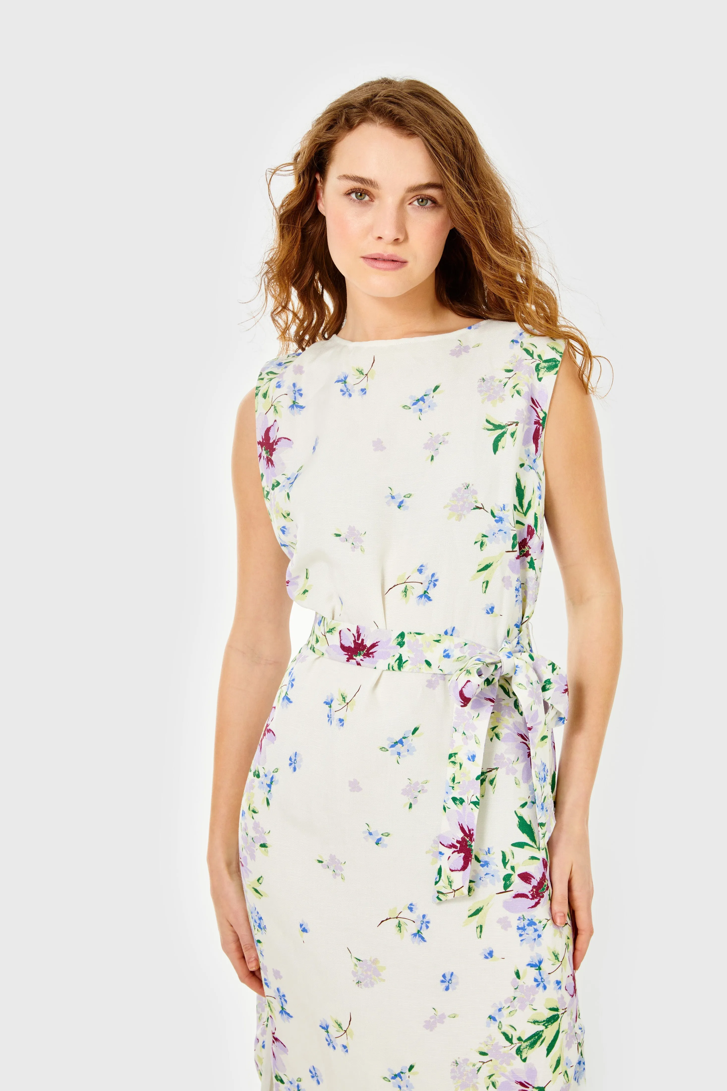 Sabine Dress-Linen-Fleurs de Provence by Cartolina