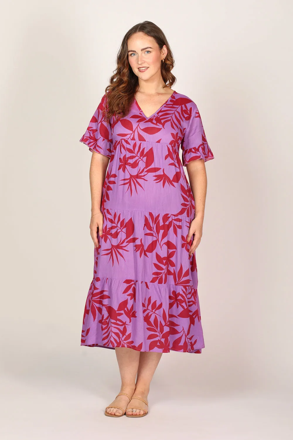 Sabrina Maxi Dress in Fuchsia Fever