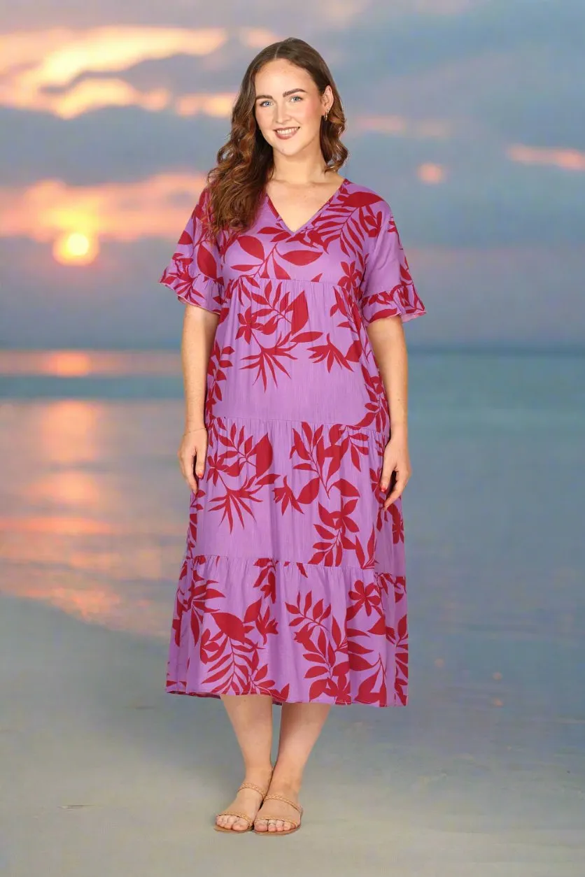 Sabrina Maxi Dress in Fuchsia Fever