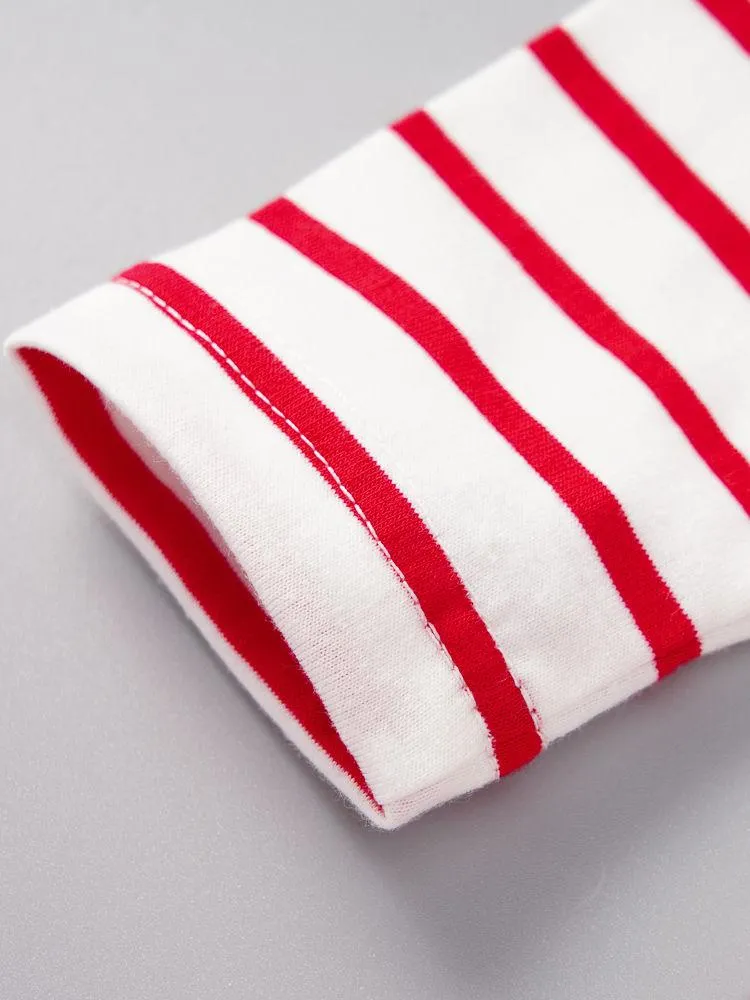 Santa Claus Baby Toddler Girl Long sleeves Stripe Dress