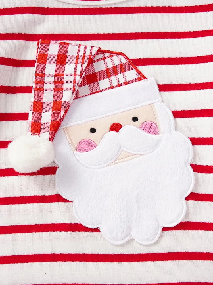 Santa Claus Baby Toddler Girl Long sleeves Stripe Dress