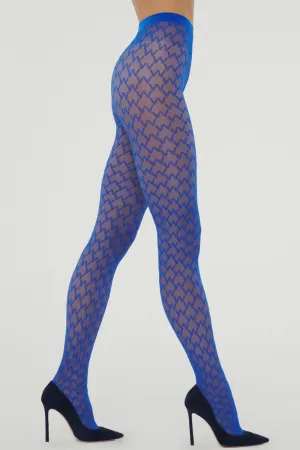 Sheer W Tights Electric Blue