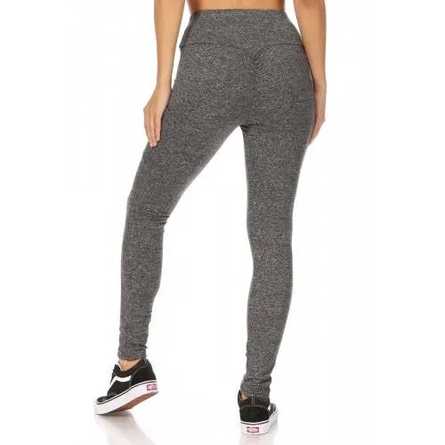 Sho Sho Apparel High Waist Fleece Lined Leggings With Side Pockets