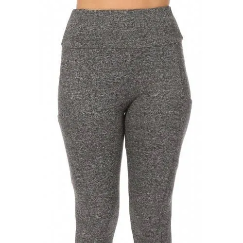 Sho Sho Apparel High Waist Fleece Lined Leggings With Side Pockets