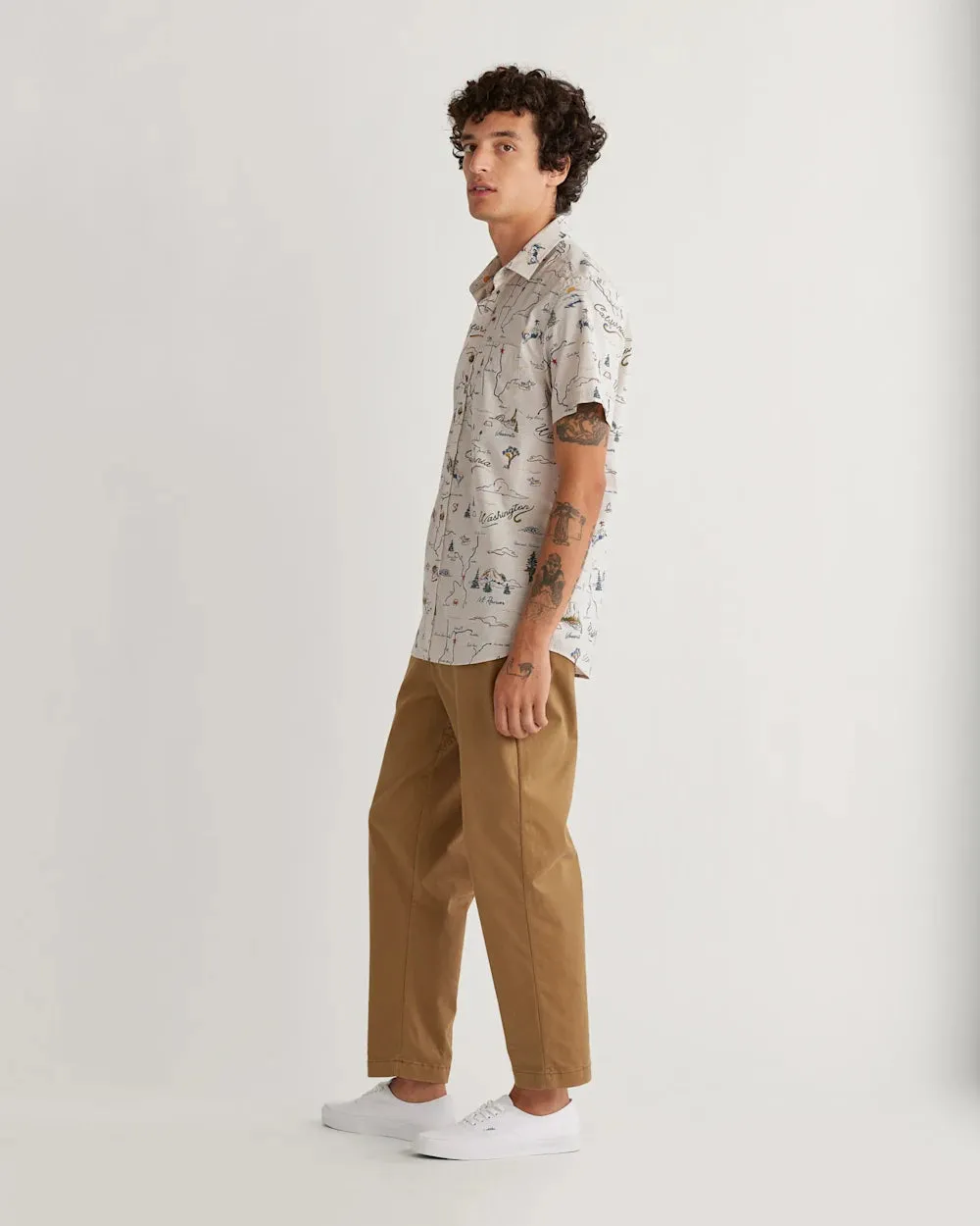 Shoreline Short Sleeve Shirt - Tan/Route 101