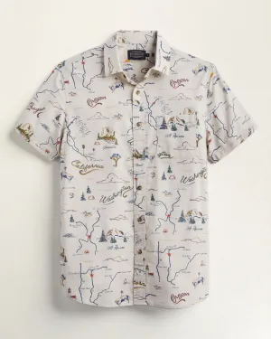 Shoreline Short Sleeve Shirt - Tan/Route 101