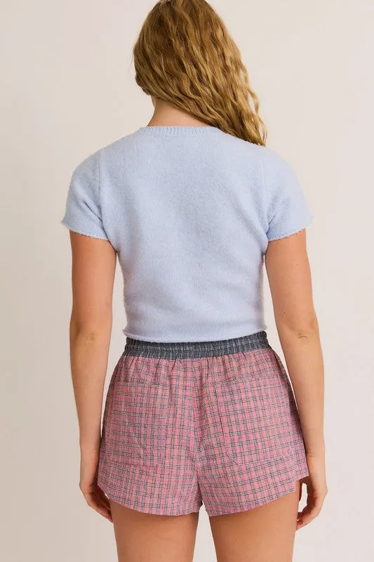 Short Sleeve Cropped Sweater