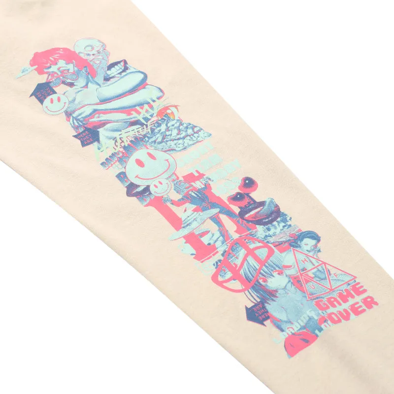 SHORT TERM L/S POCKET TEE OYSTER WHITE