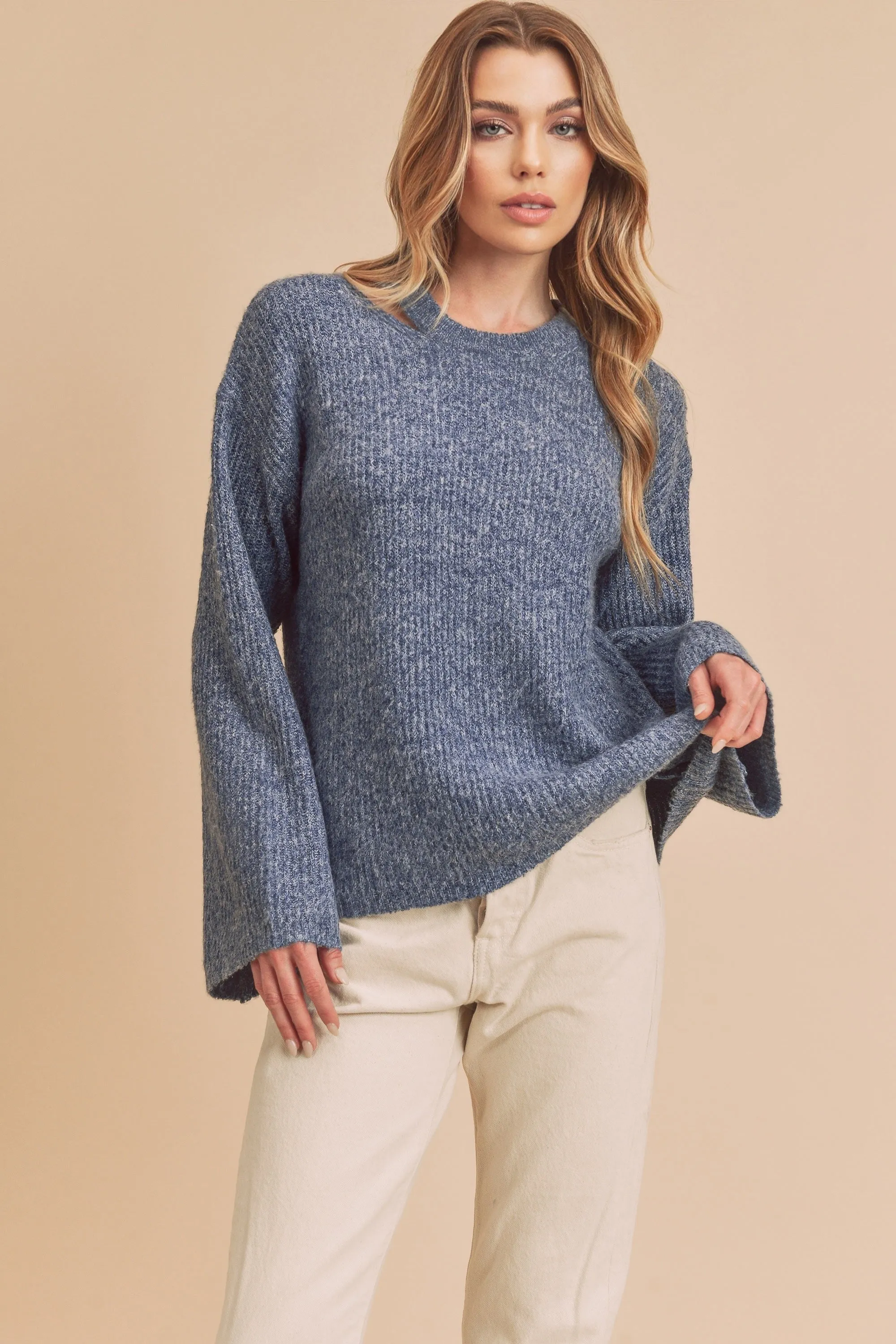 Shoulder cut out Sweater