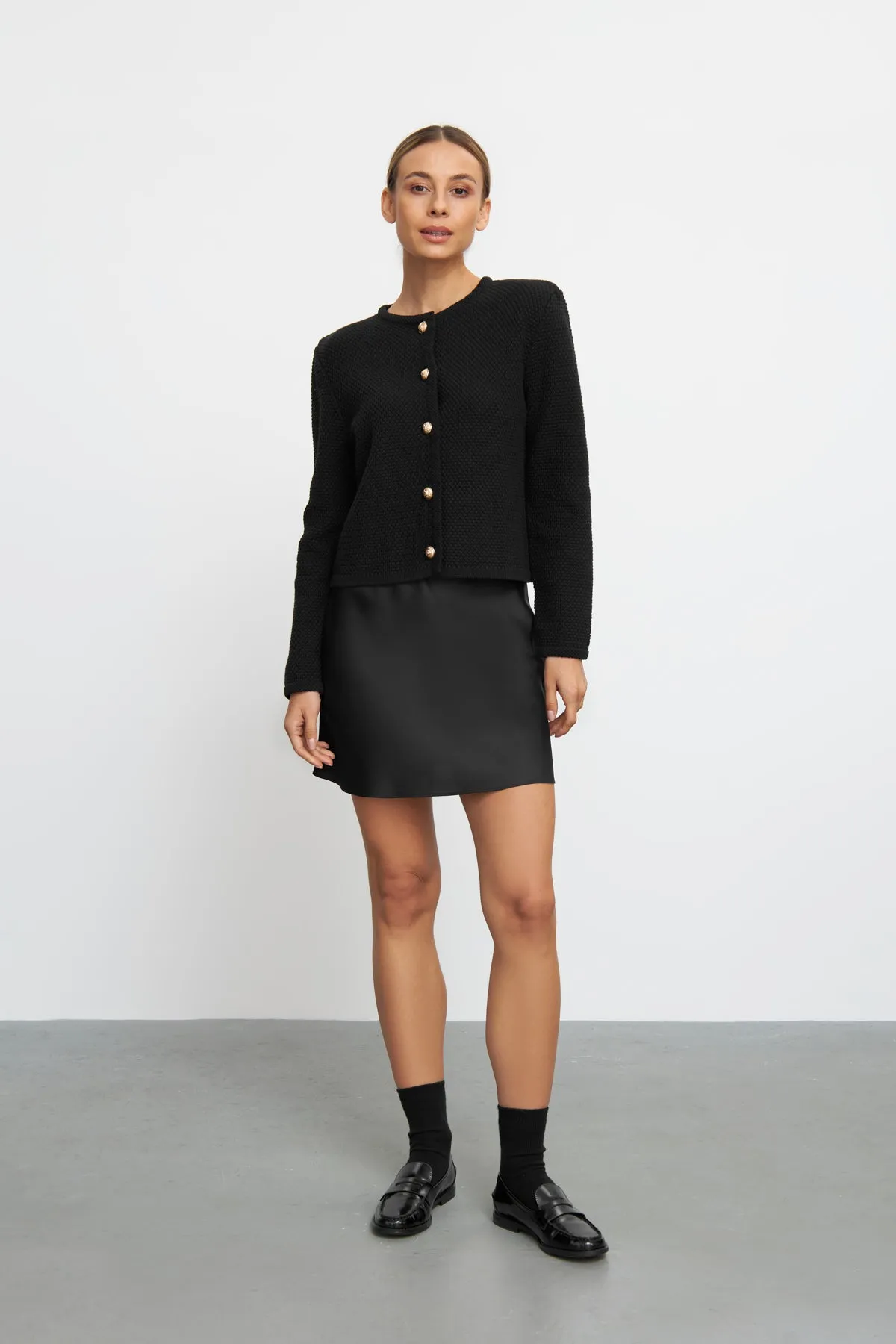 Sienna Cardigan - Knitted Black