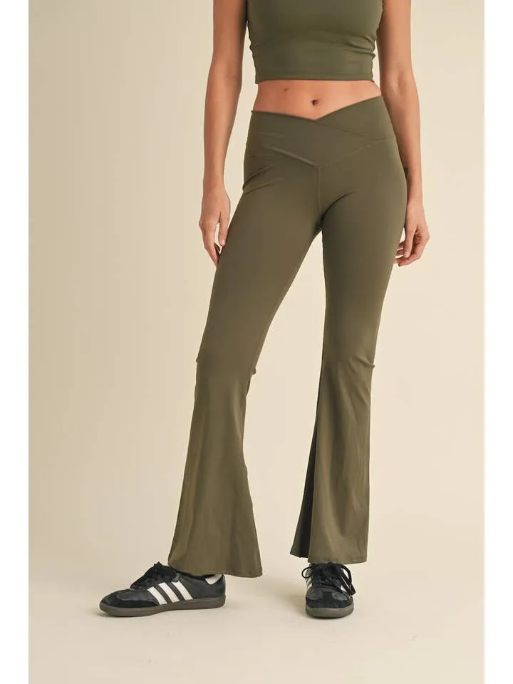 Silence High Waist Crossover Flare Legging