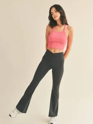 Silence High Waist Crossover Flare Legging