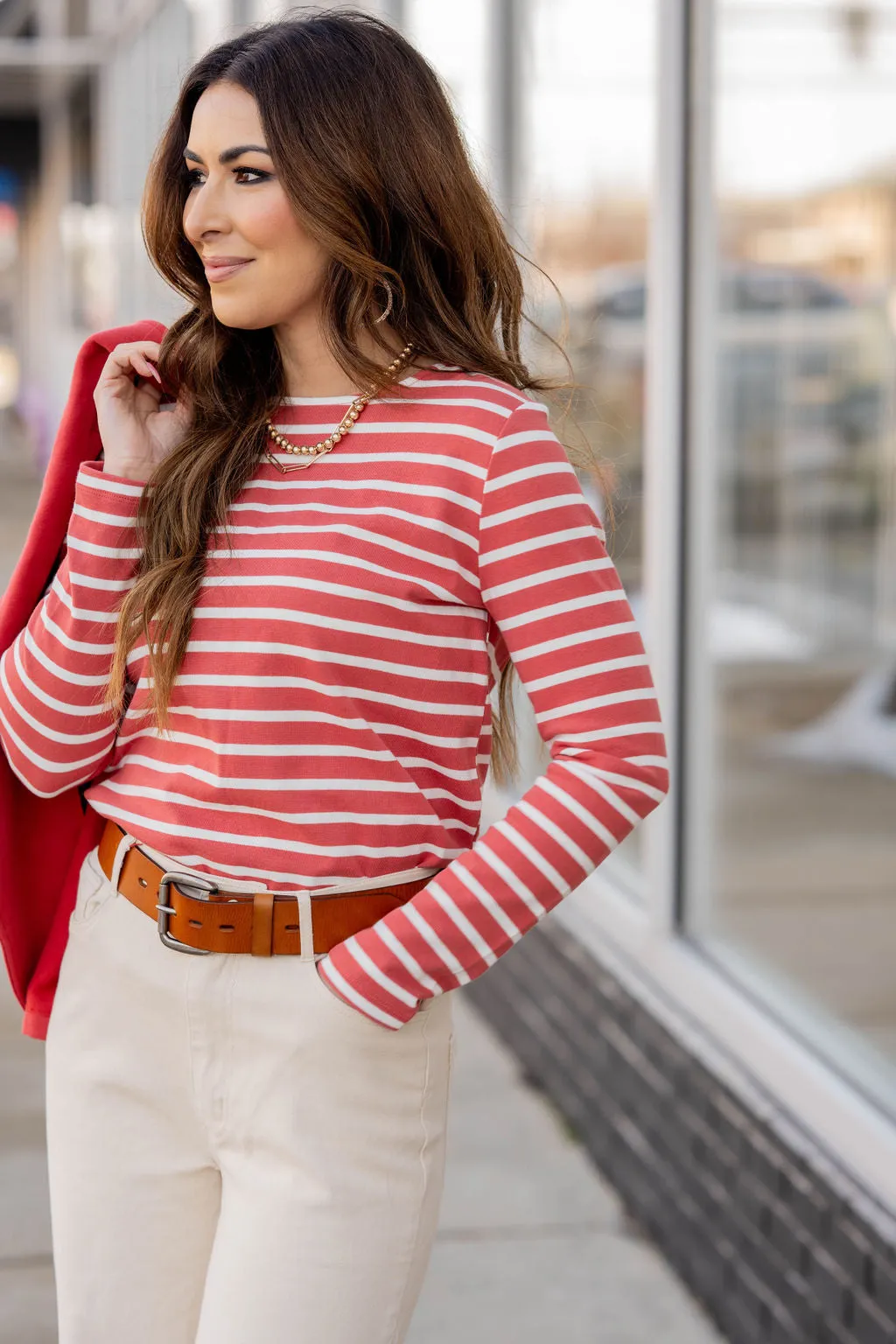 Simple Striped Long Sleeve Tee