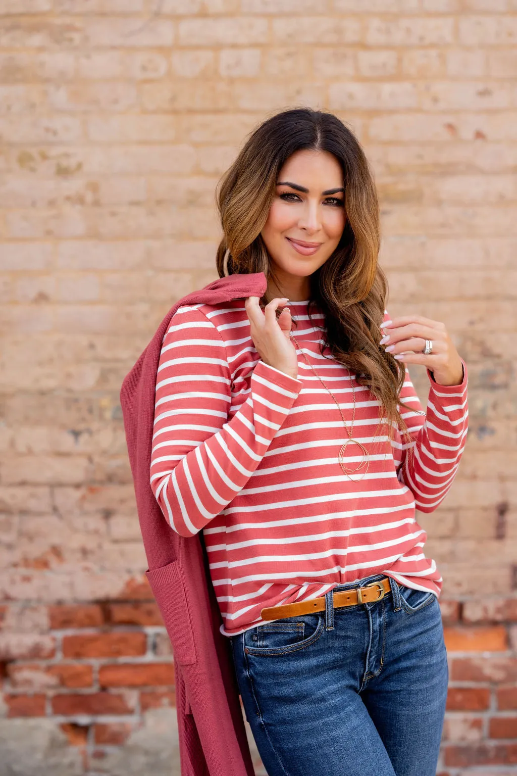 Simple Striped Long Sleeve Tee