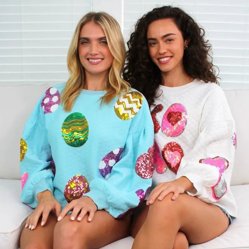 Simply Southern Long Sleeve Quilted Easter Sweater