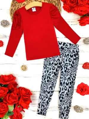 Snow Leopard Jogger Pants Set