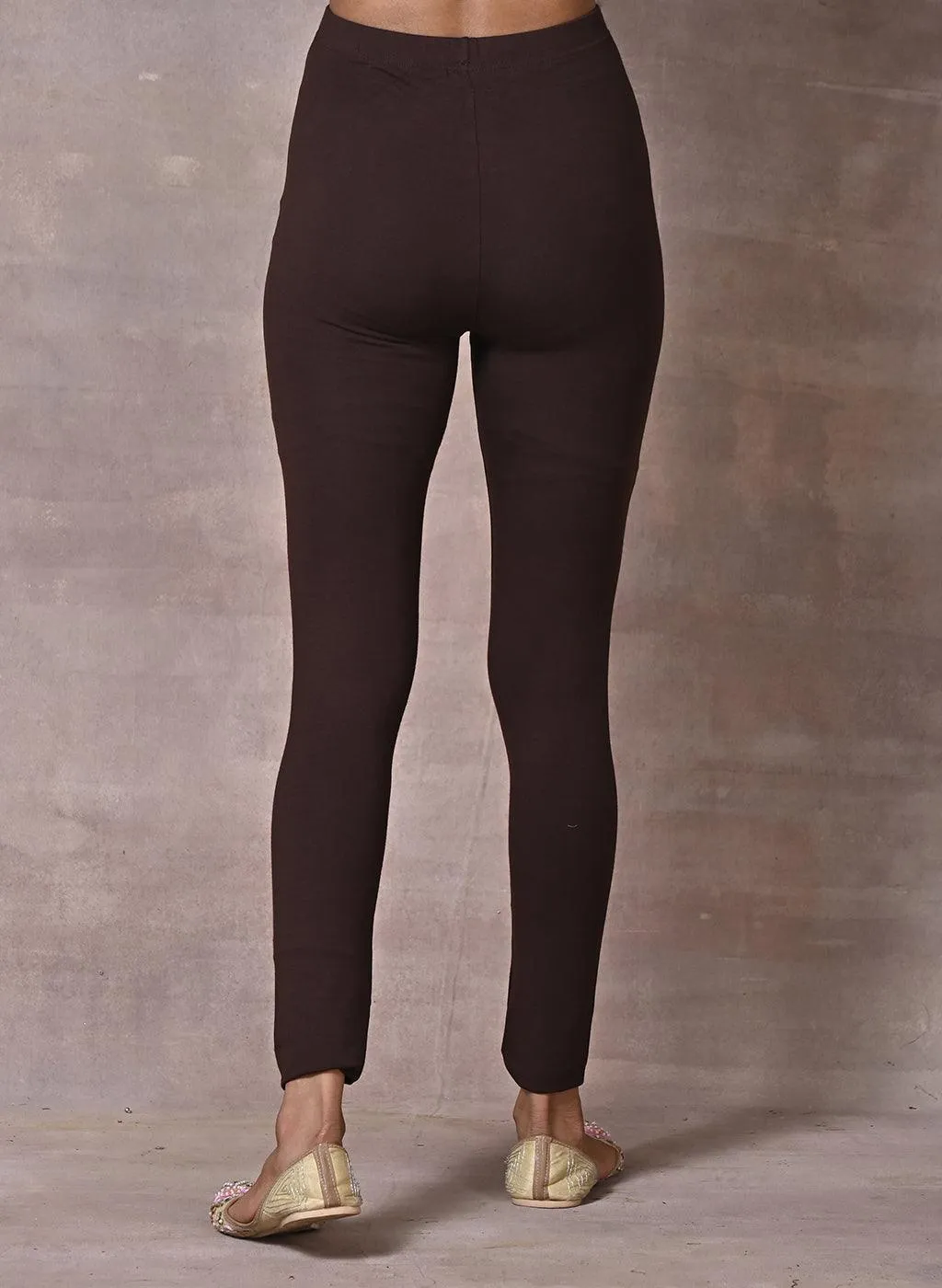 Sofia Brown Skinny Fit Leggings for Women