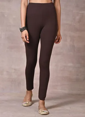 Sofia Brown Skinny Fit Leggings for Women