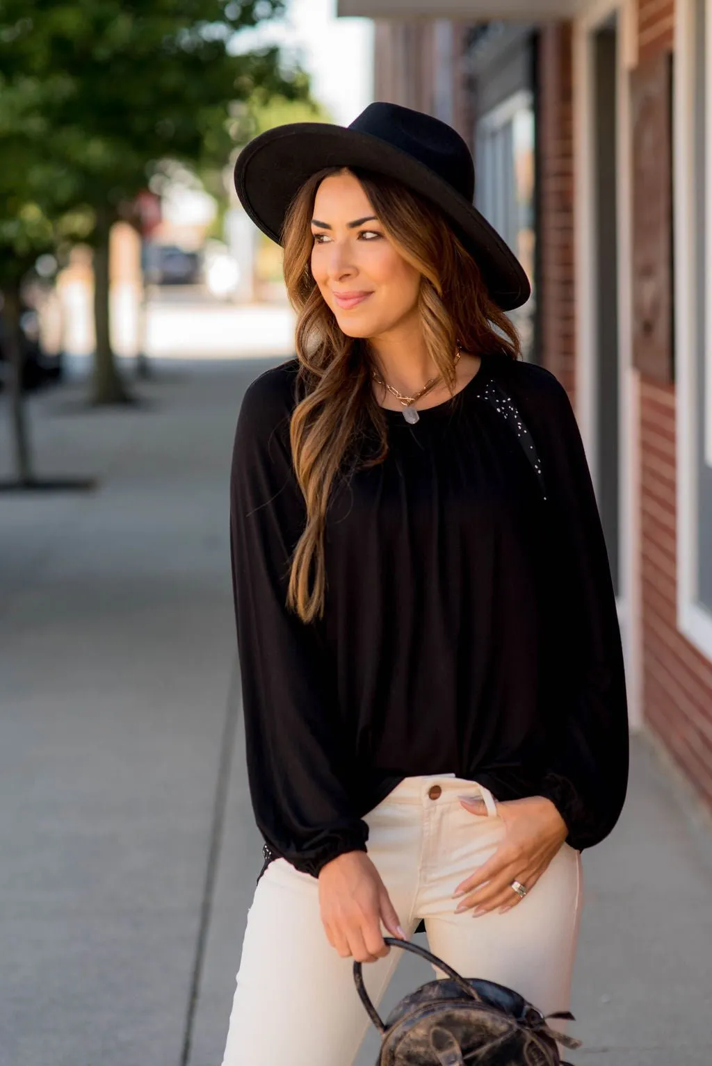 Speckled Back Dolman Tee
