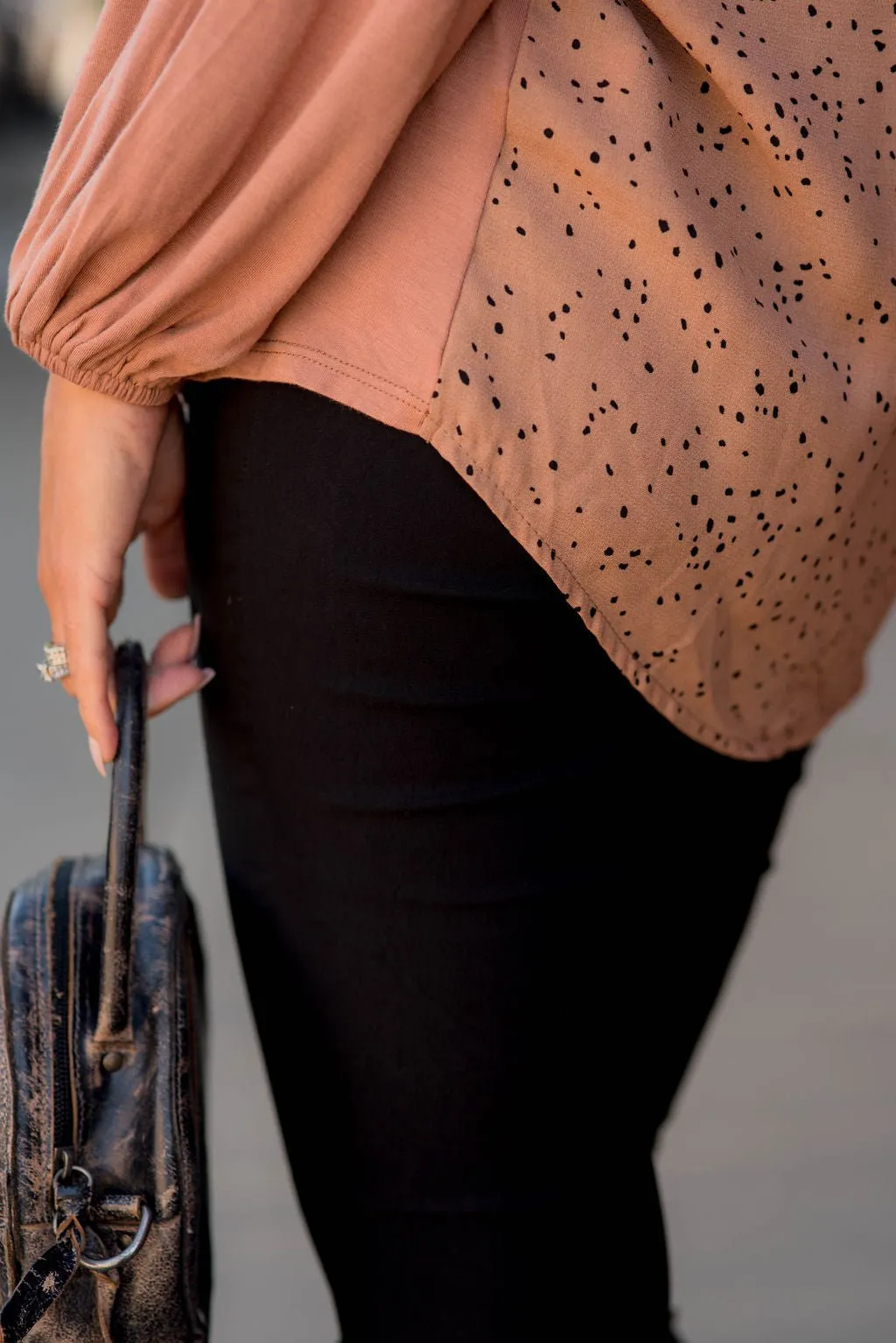 Speckled Back Dolman Tee