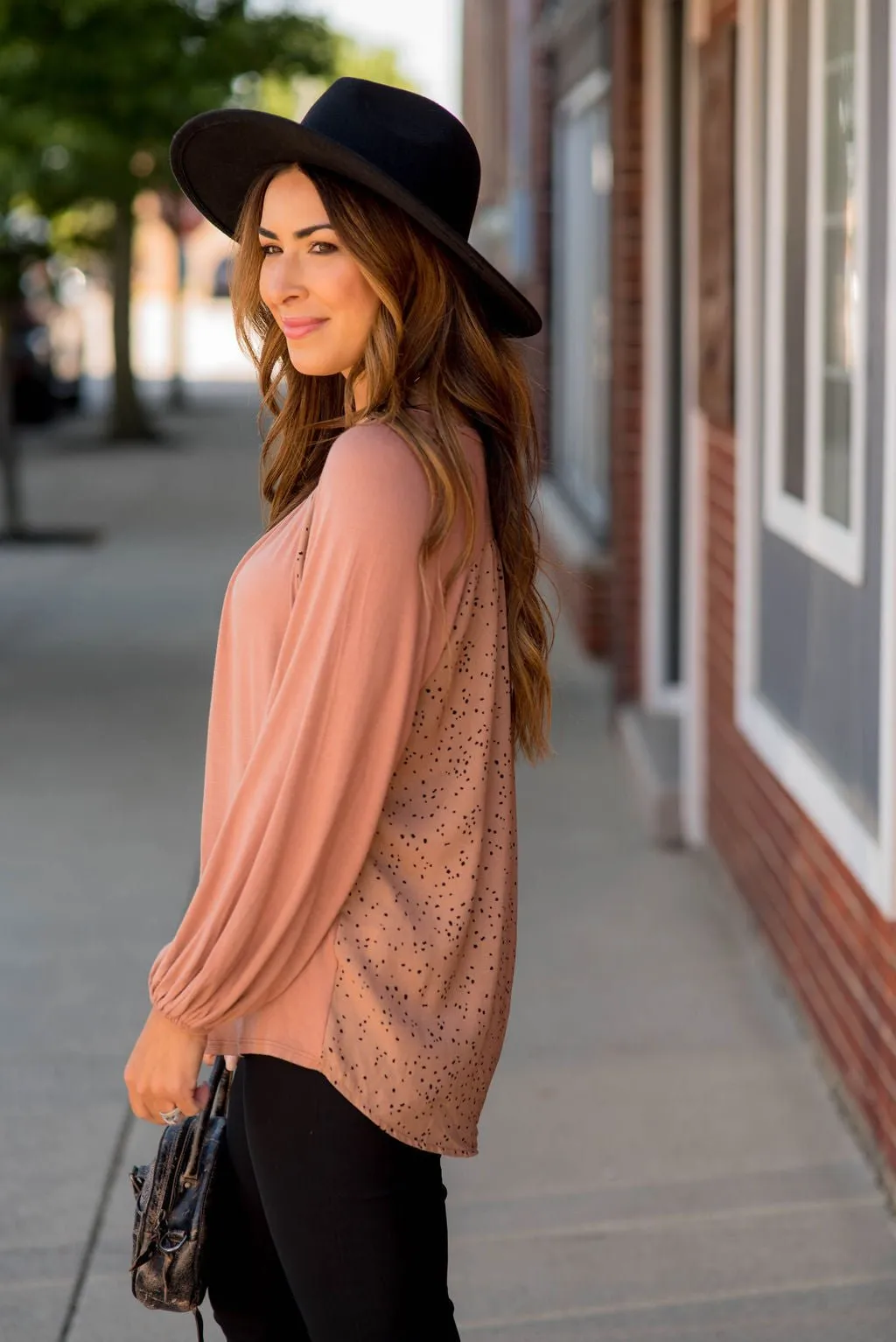 Speckled Back Dolman Tee